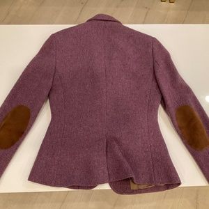 Purple Tweed Blazer with Elbow Patches - Size 0 - from Ralph Lauren’s Rugby line